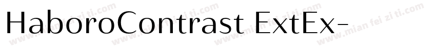 HaboroContrast ExtEx字体转换